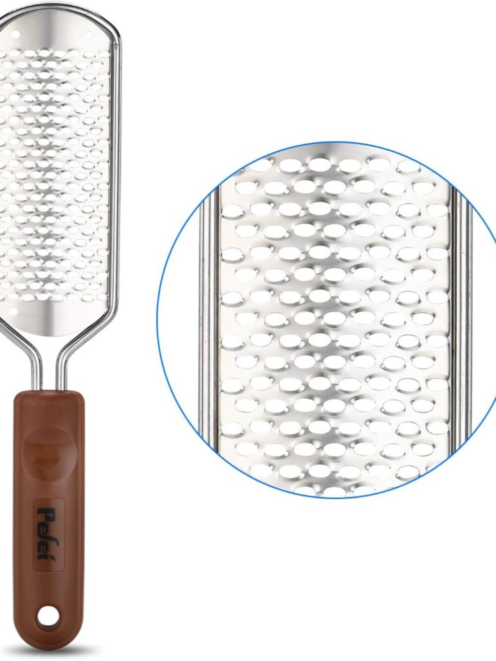 Professional Pedicure Foot File, Colossal Stainless Steel Detachable Foot Scrubb